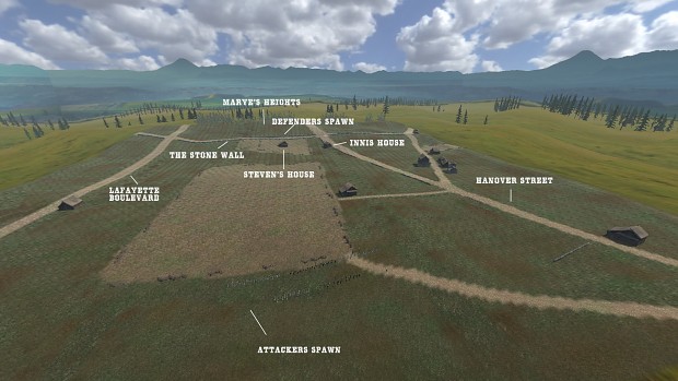 New Fredericksburg Siege Battle Map Overview