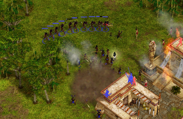 Aztecs Assaulting an Egyptian Village