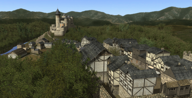 Bird's eye view of Najac