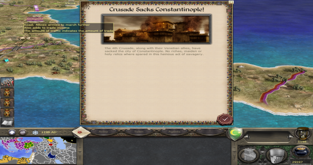 Got the Venitian Sack/Invasion of Constantinople working in the bigger Crusades