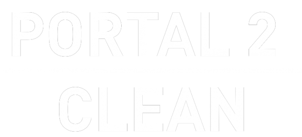Portal 2 clean logo white