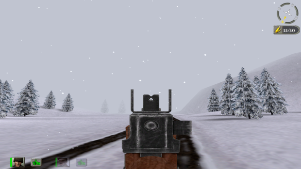 New M1A1 Thompson iron sights view.