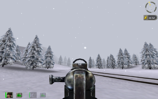 New MP-40 iron sights view.
