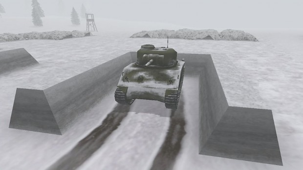 New Sherman tank in the Ardenes 3 mission