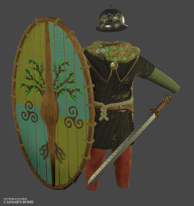Soldurii With Shield & Sword