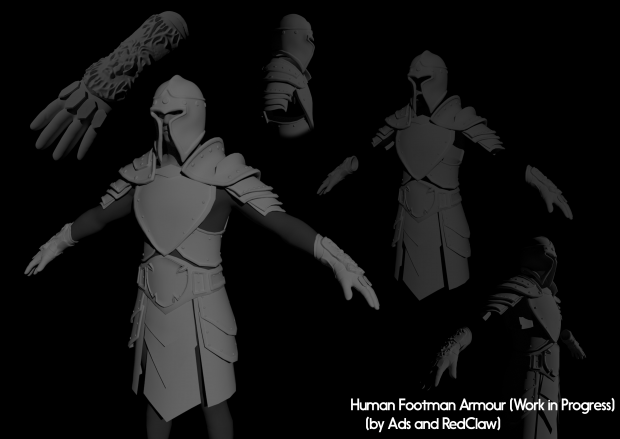 Human Footman Armour (W.I.P. Model Render)