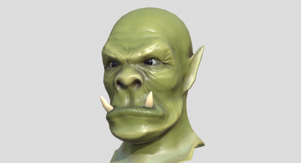 Orc Head Mesh - With 3D Link.