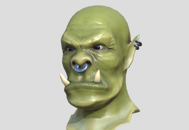 Orc Head Mesh - With 3D Link.