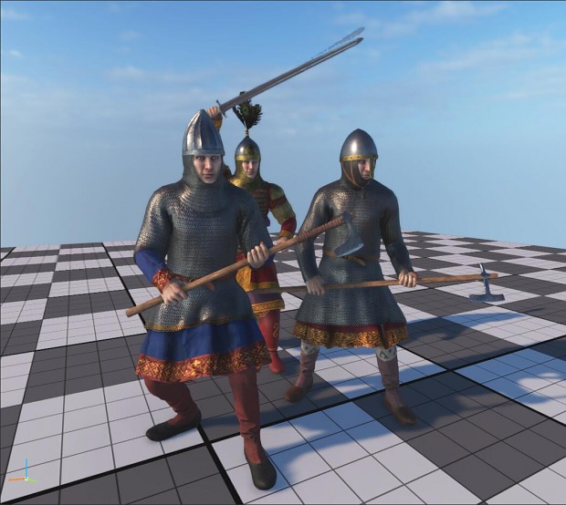 Varangian guardsmen command by emperor himself