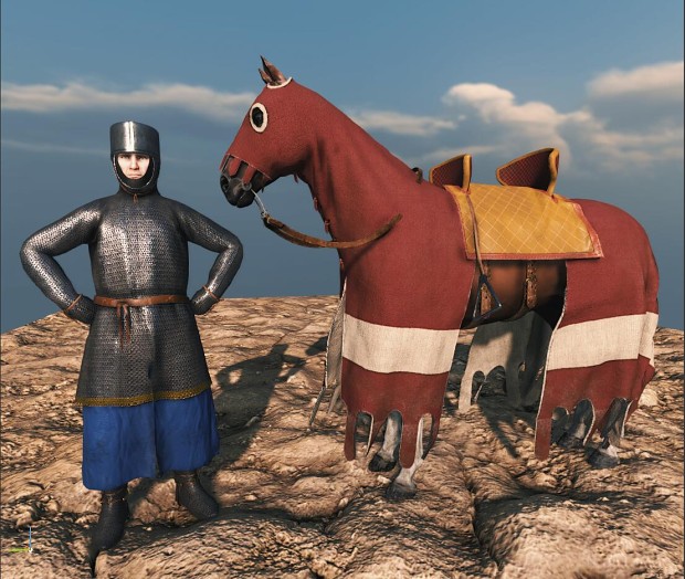Knight and his horse harness