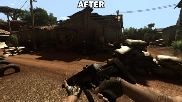 Far Cry 2 SweetFX/ReShade Graphics Mod Before & After Comparison