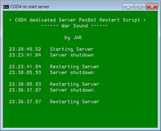 restart server batch script