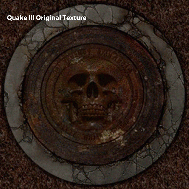 manhole texture after AI and personal retouches for Quake III Arena