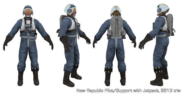New Republic Support Trooper/Pilot Updated Model