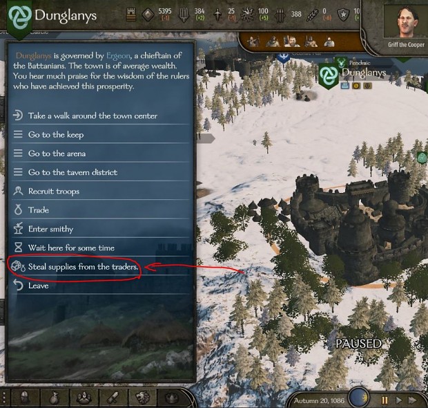 Settlement menu screenshot