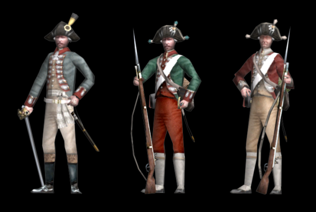 1792 Osterreich officer + 2 russians regiments
