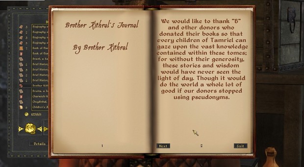 Brother Kithral's Journal