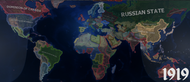 1919 Map image - Rise of Nations: 1900-2060 mod for Hearts of Iron IV