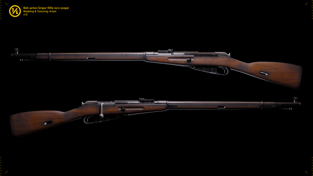 Bolt-action Sniper Rifle (w/o scope) - Render 1