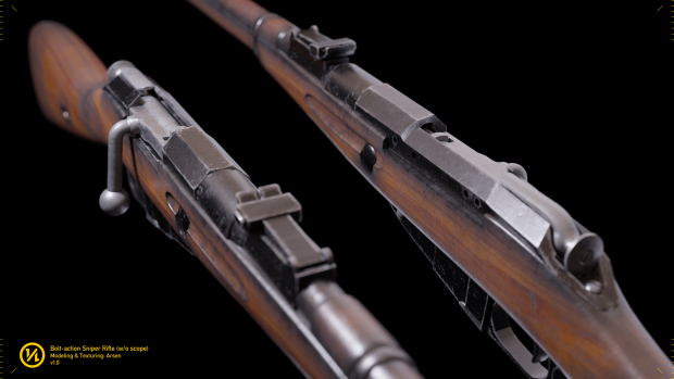 Bolt-action Sniper Rifle (w/o scope) - Render 2