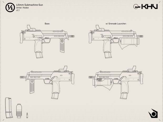 4.6mm Submachine Gun Concept Art