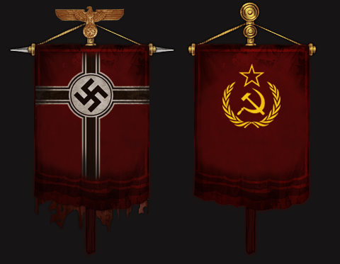 Soviet Union and Nazi Banners