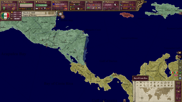 Central America by mid-game