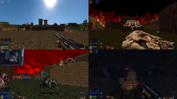 T64 vs Bloody Steel, Brutal Doom 64, Hell Revealed 2 and Unloved