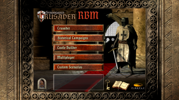 Stronghold Crusader main menu font