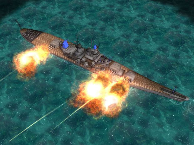 USS Jersey Firing Main Cannons