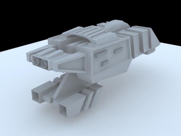Detailed Nalthoran corvette, render III