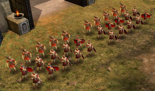 Archers and Legionary in Formation