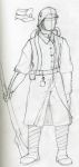 Redesigned concept for the White's Regular (standard infantry) shown here with a placeholder rifle and mannequin face.