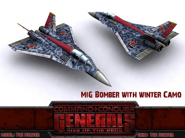 MiG Bomber with snow texture.