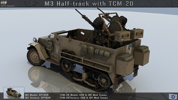 M3 Half-track with TCM-20 20mm AAA