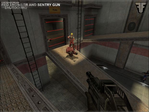 Red Engineer And Sentry Gun