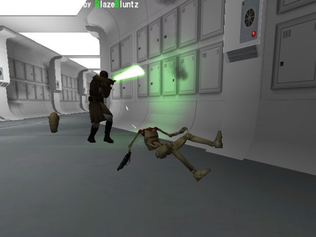 Jedi finishes off a Battledroid