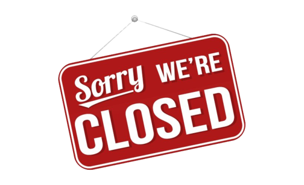 Sorry We Are Closed PNG Image Background - Powder & Cartridge (Deleted ...