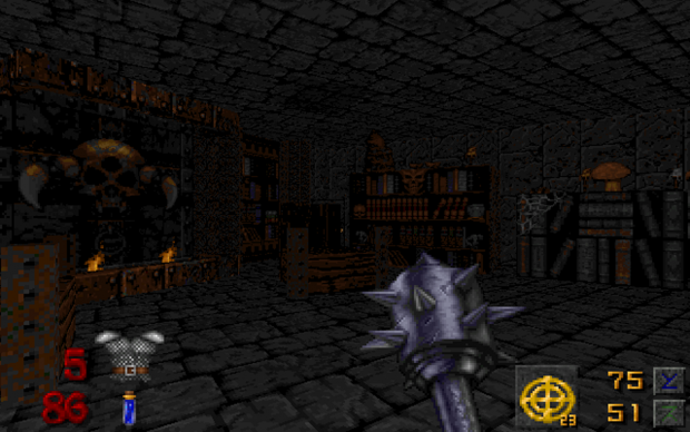 Witches chambers, in a classic software rendering