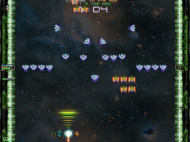 Player 2 Main Ship Plus Warblade II-Inspired Blue V Aliens