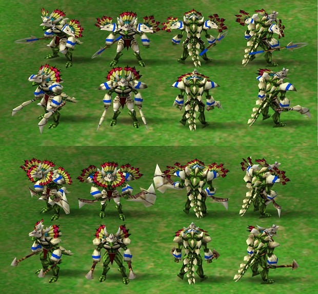 Updated models for Slaanri melee units.
