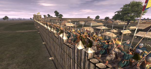 Visigoths defending a large town