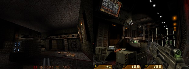 Quake 4 in Quake mission 17 recomposition center comparison