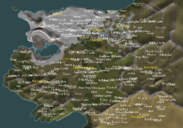 map of Mount and Blade Version Willorian