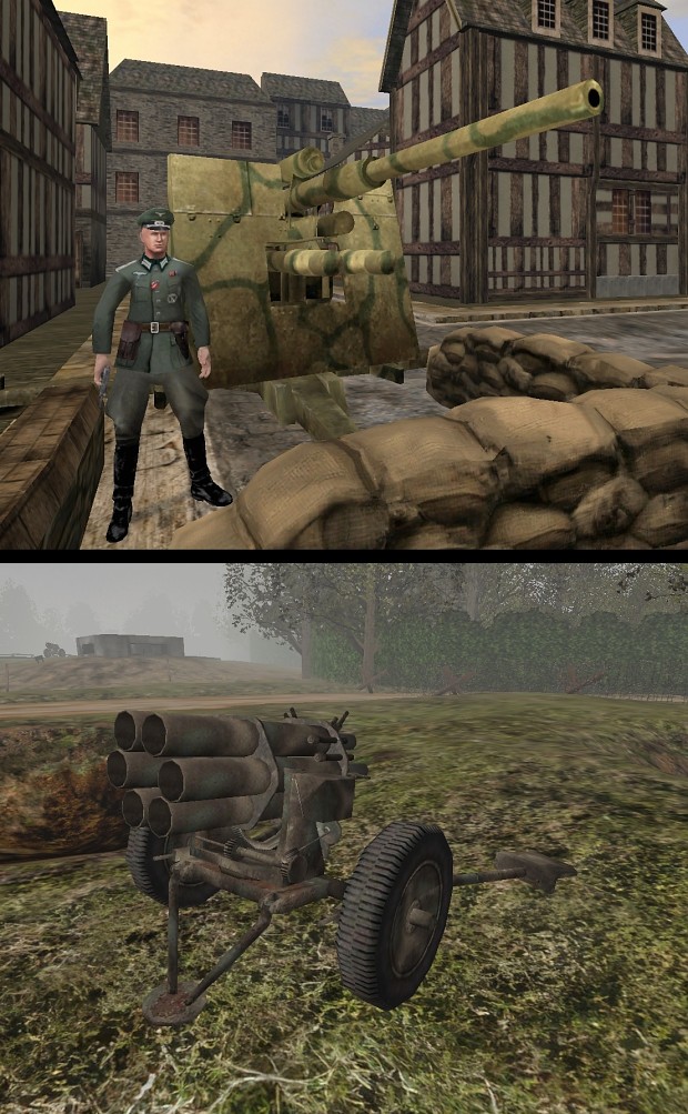 Remake of heavy weapons - FlaK 88 and Nebelwerfer