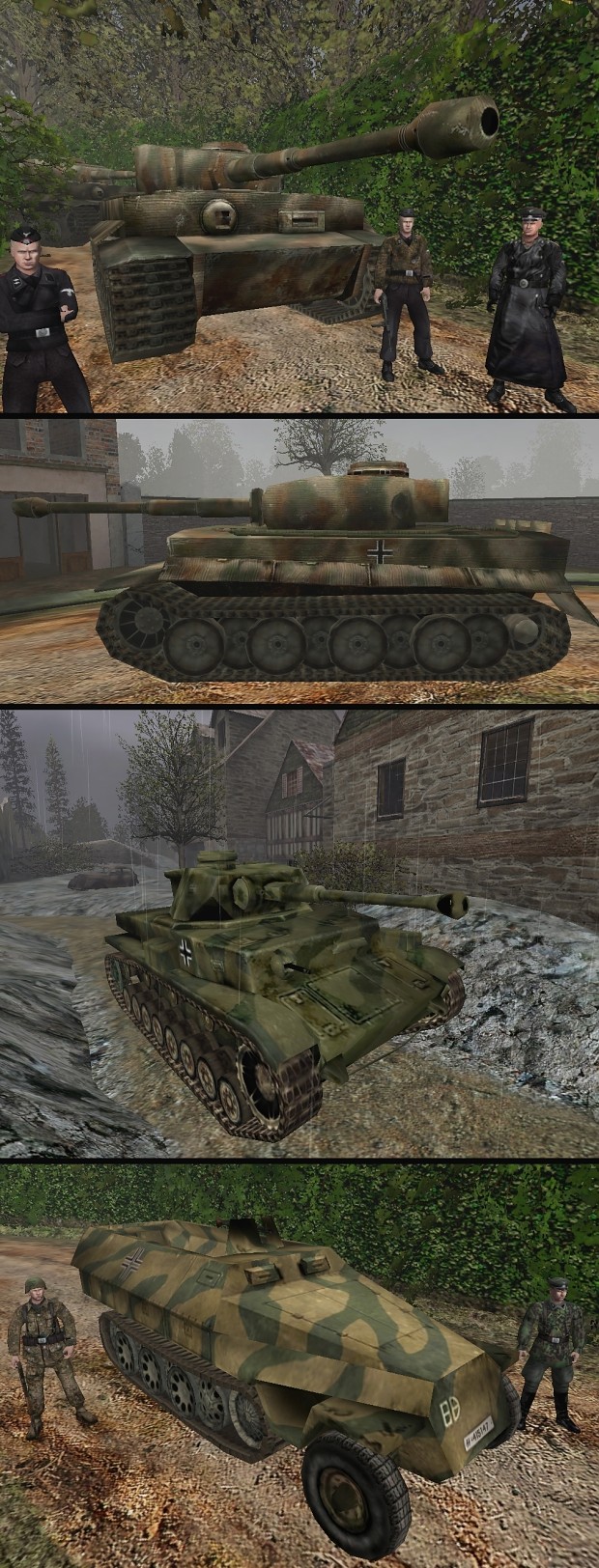 Vehicle retextures - Tiger, Panzer IV, SdKfz251