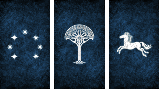 Arnor Gondor Rohan Banners