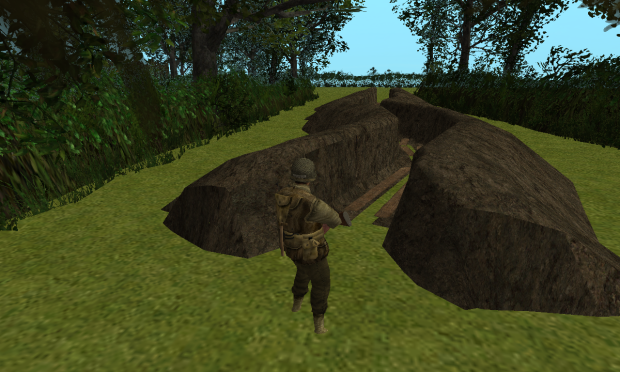 Inspecting a enemy trench