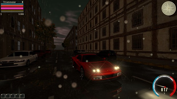 Ferrari Testarossa In Rainy Night