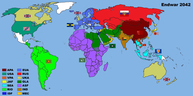 Endwar World Map 2042
